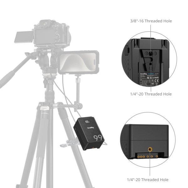 SmallRig VB99 SE mini V Mount Battery 4608 Battery & Grip