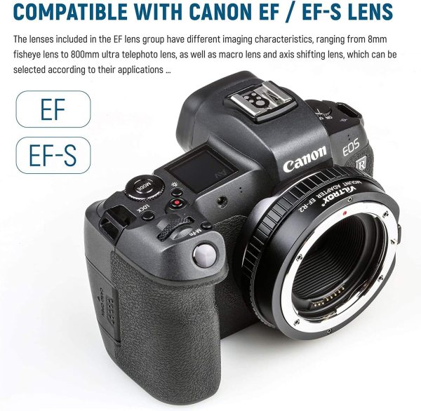Viltrox EF R2 Auto Focus Lens Adapter with Control Ring for Canon EF EF S to EOS R Lens & Accessories