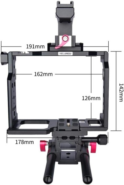 YELANGU C8 YLG0910 Handle Video Camera Cage Stabilizer(Black) Others