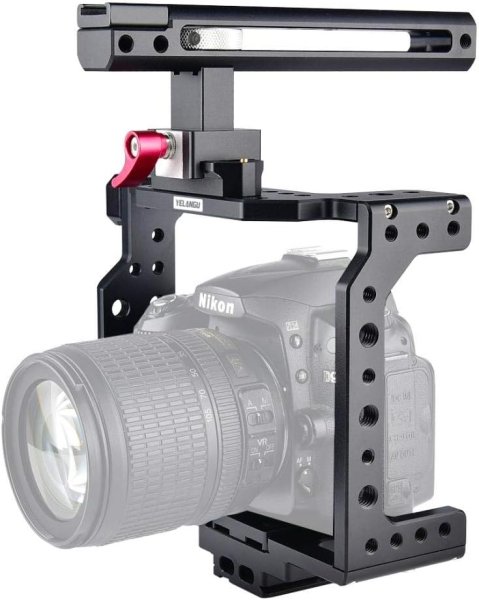 YELANGU C8 YLG0910 Handle Video Camera Cage Stabilizer(Black) Others