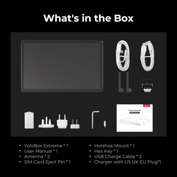 YoloLiv YoloBox Extreme â€“ All-in-One 4K Live Video Streaming Equipment with 8 HDMI Inputs, Switcher Encoder Recorder Monitor for Facebook, YouTube,  Pro Videos