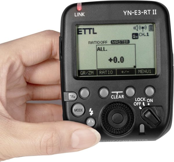 Yongnuo Speedlite Transmitter YN E3 RT II     Wireless Flash Control for Canon Flashes Trigger & Remote