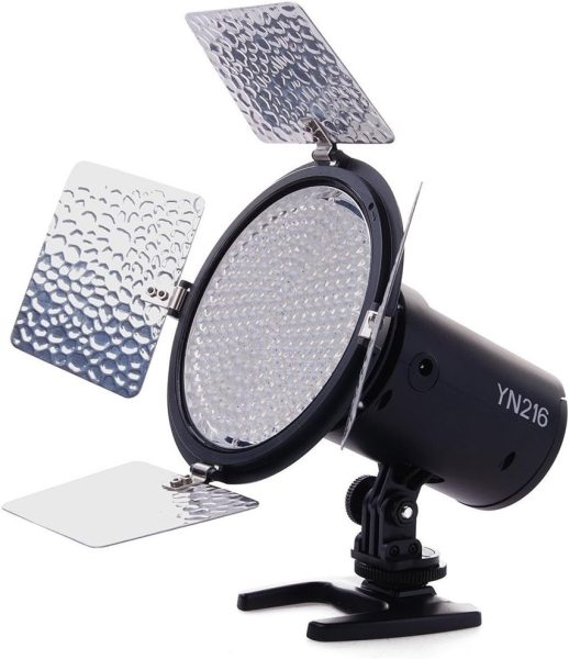 YONGNUO YN216 LED Video Light 5600K with 4 Color Plates for DSLR Cameras Lighting & Studio