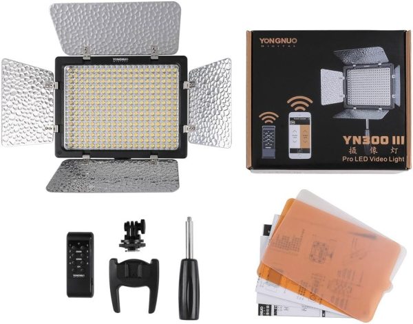 YONGNUO YN300 III LED Video Light 5600K Color Temperature and Adjustable Brightness Lighting & Studio