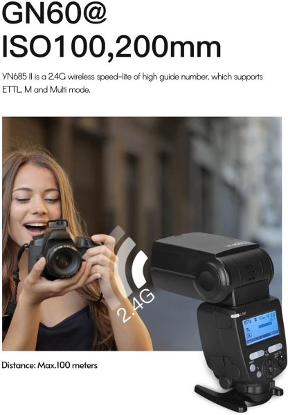 Yongnuo YN685 Speedlite GN60     2 4G Wireless TTL Flash for Canon DSLR Flashes Trigger & Remote